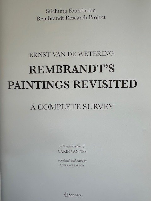 Ernst Van De Wetering - A Corpus of Rembrandt Paintings VI - 2014 #1.2