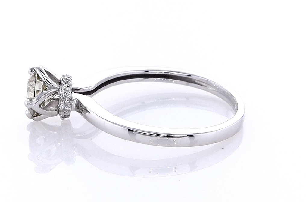 Ring - 14 karat Hvidguld -  0.70ct. tw. Diamant  (Natur) #3.2