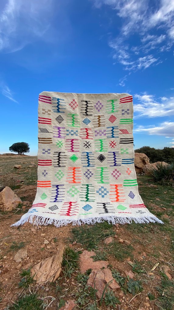 Handmade - Atlas Boujjad Berber - Matta - 144 cm - 104 cm #1.2