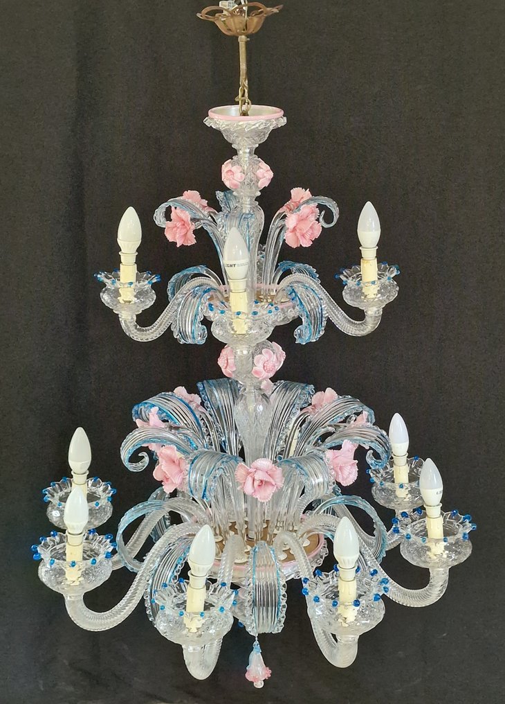 Vetreria di Murano - 枝形吊燈 (1) - 木, 玻璃, 鐵（鑄／鍛） #1.1