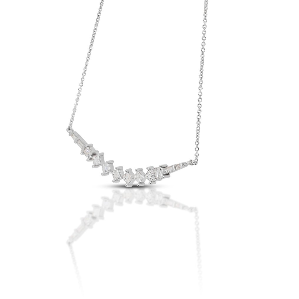 Collar Oro blanco -  1.35 tw. Diamante  (Natural) - Diamante #3.1