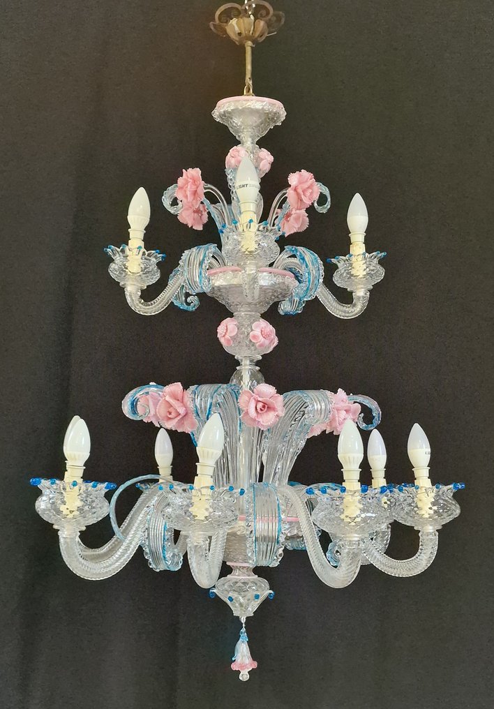 Vetreria di Murano - 枝形吊燈 (1) - 木, 玻璃, 鐵（鑄／鍛） #1.2