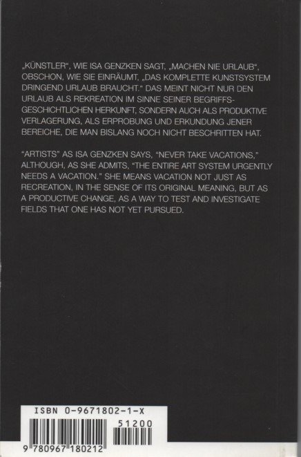 Signed; Isa Genzken - Urlaub - 2000 #4.3