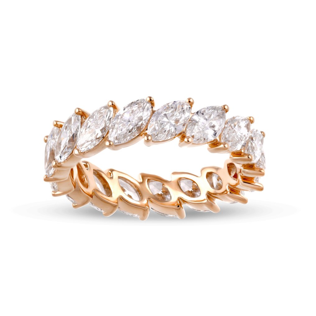 Gyűrű Sárga arany -  3.94 tw. Gyémánt  (Laboratóriumban előállított) #1.2
