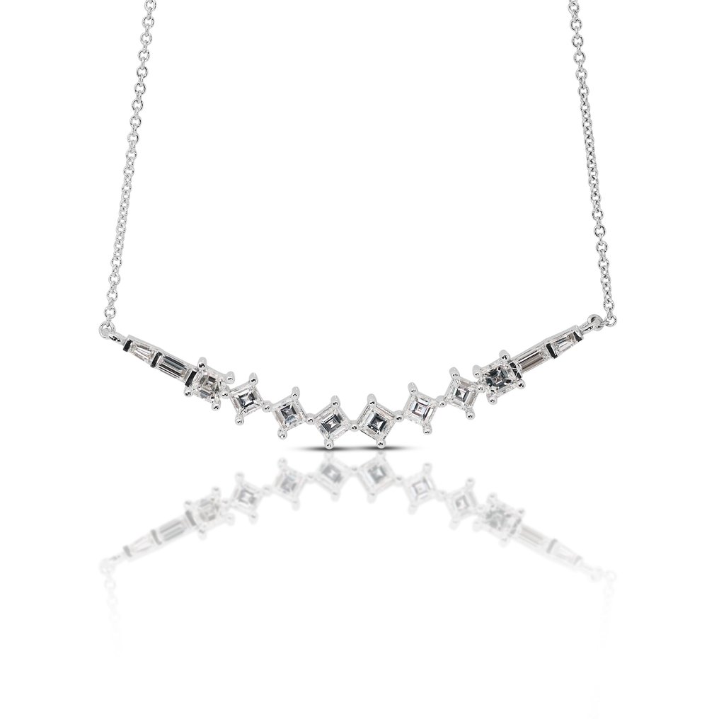 Collar Oro blanco -  1.35 tw. Diamante  (Natural) - Diamante #1.1