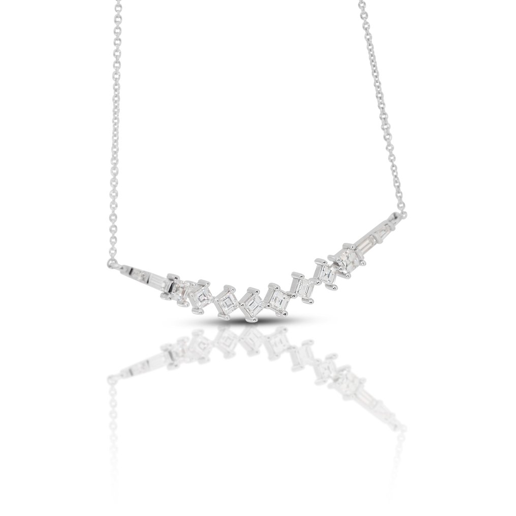 Collar Oro blanco -  1.35 tw. Diamante  (Natural) - Diamante #1.2