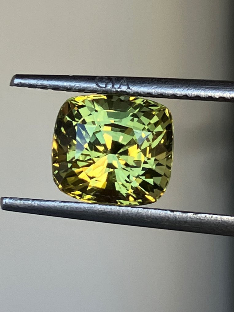 1 pcs  绿色, 黄色 紫翠玉  - 3.14 ct - 国际宝石研究院（IGI） #1.0