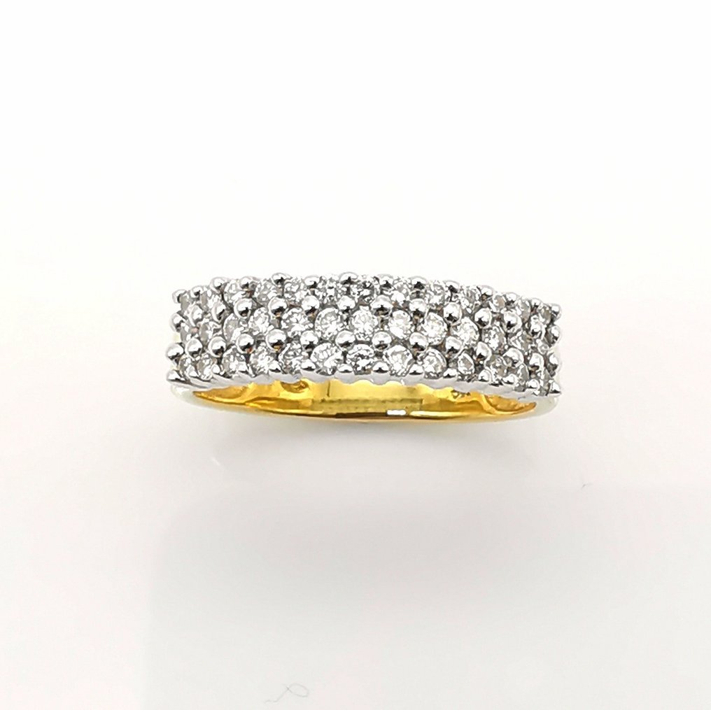 Ring Yellow gold Diamond  (Natural coloured) #1.1