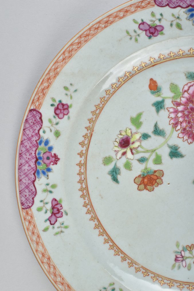 Tallerken - A Chinese famille rose double peacock plate for the Portuguese market -  #2.2