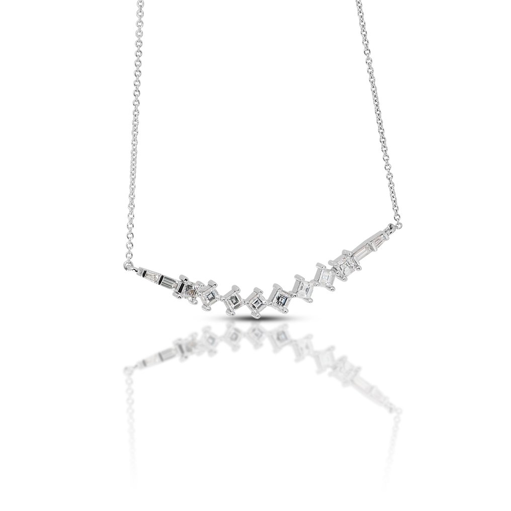 Collar Oro blanco -  1.35 tw. Diamante  (Natural) - Diamante #3.2