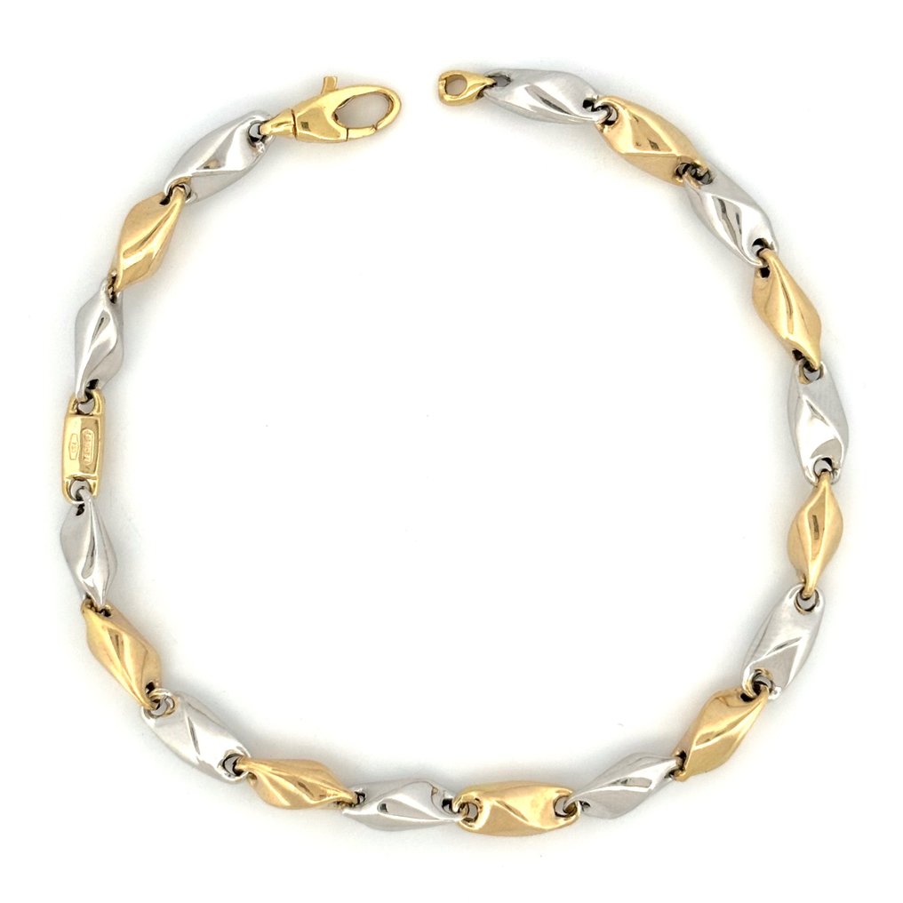 Bracciale “ - 8.8 g - 21 cm - 18 Kt - Bracelet - 18 kt. White gold, Yellow gold #1.2