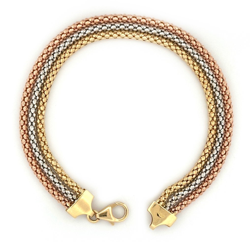 Handmade - 手鈪 - Trittico - 10.7 g - 18 克拉 白金, 黃金, 玫瑰金 #1.0