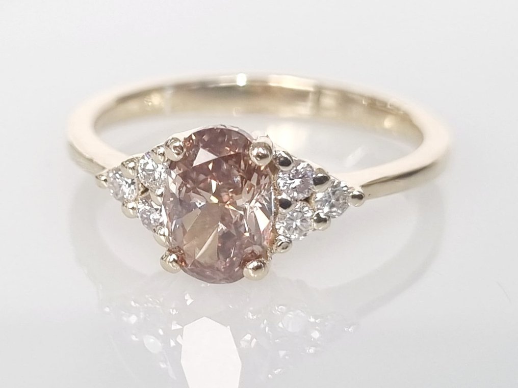 Verlovingsring Geel goud Diamant  (Natuurlijk) - Diamant #1.1