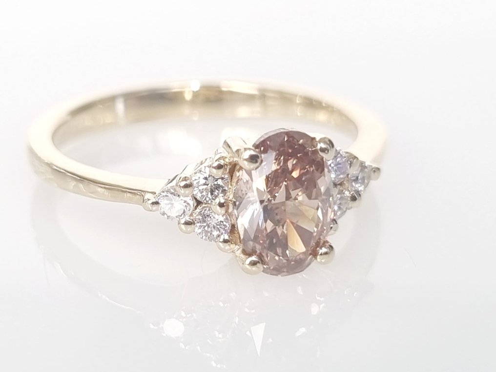 Verlovingsring Geel goud Diamant  (Natuurlijk) - Diamant #2.1