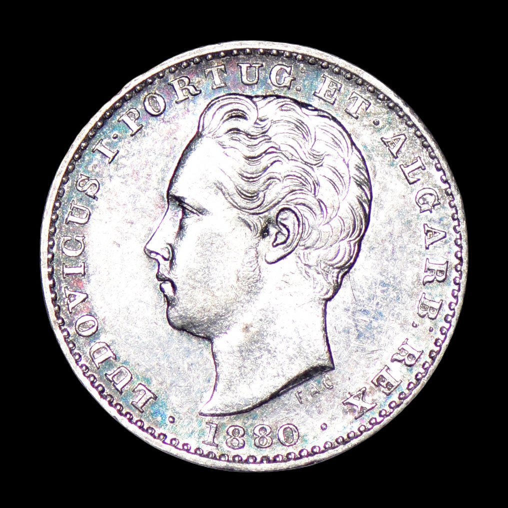 Portugal. D. Luís I (1861-1889). 100 Reis 1880 #1.0