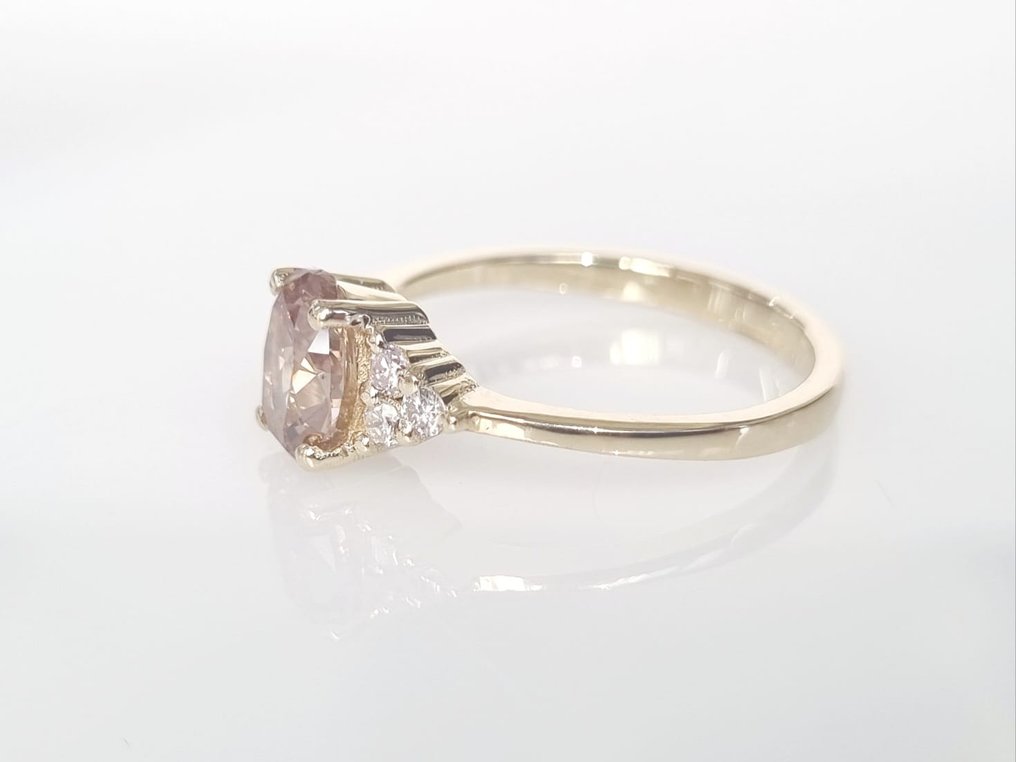 Forlovelsesring Gulguld Diamant  (Natur) - Diamant #2.2