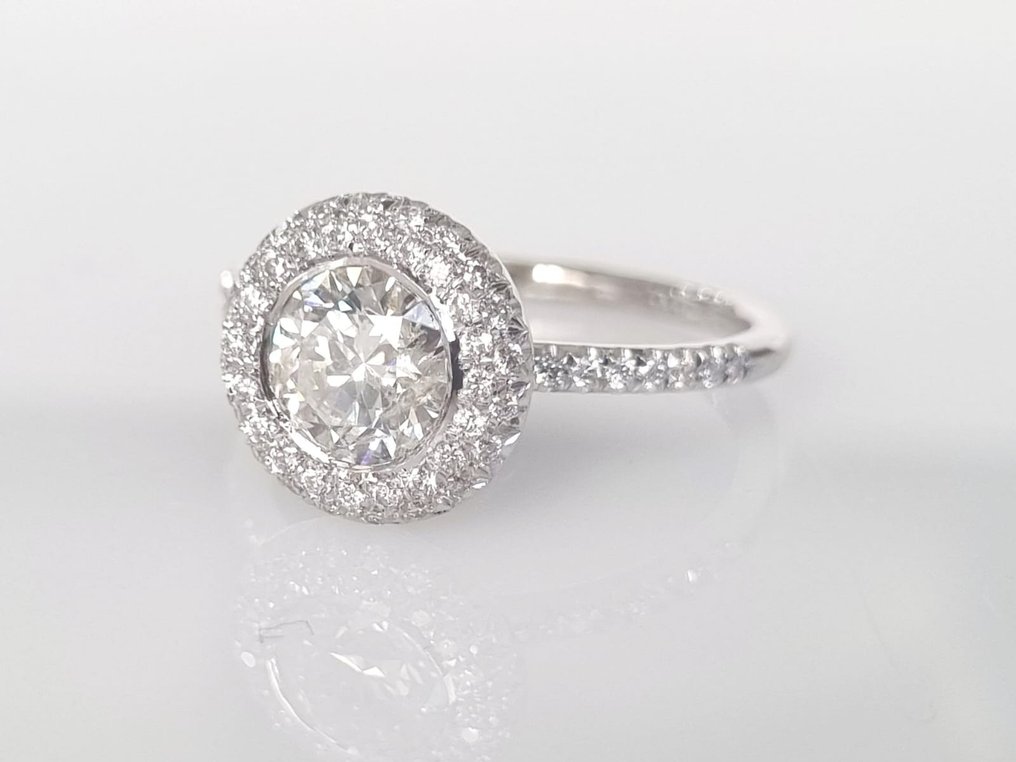 Koktél gyűrű - 18 kt. Fehér arany -  1.34ct. tw. Gyémánt (Természetes) - Gyémánt #3.2