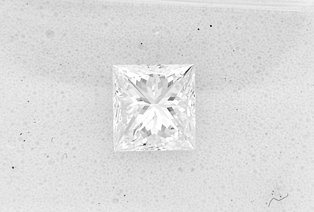 1 pcs Gyémánt  (Természetes)  - 0.71 ct - Négyzet - D (színtelen) - VVS2 - Gemewizard Gemmológiai Laboratórium (GWLab) - Princess Cut #2.2