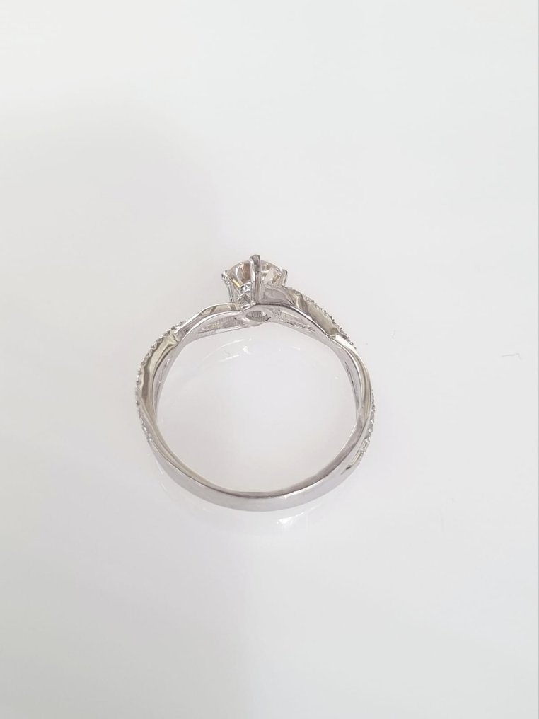 Jegygyűrű Fehér arany Gyémánt  (Természetes) #2.1