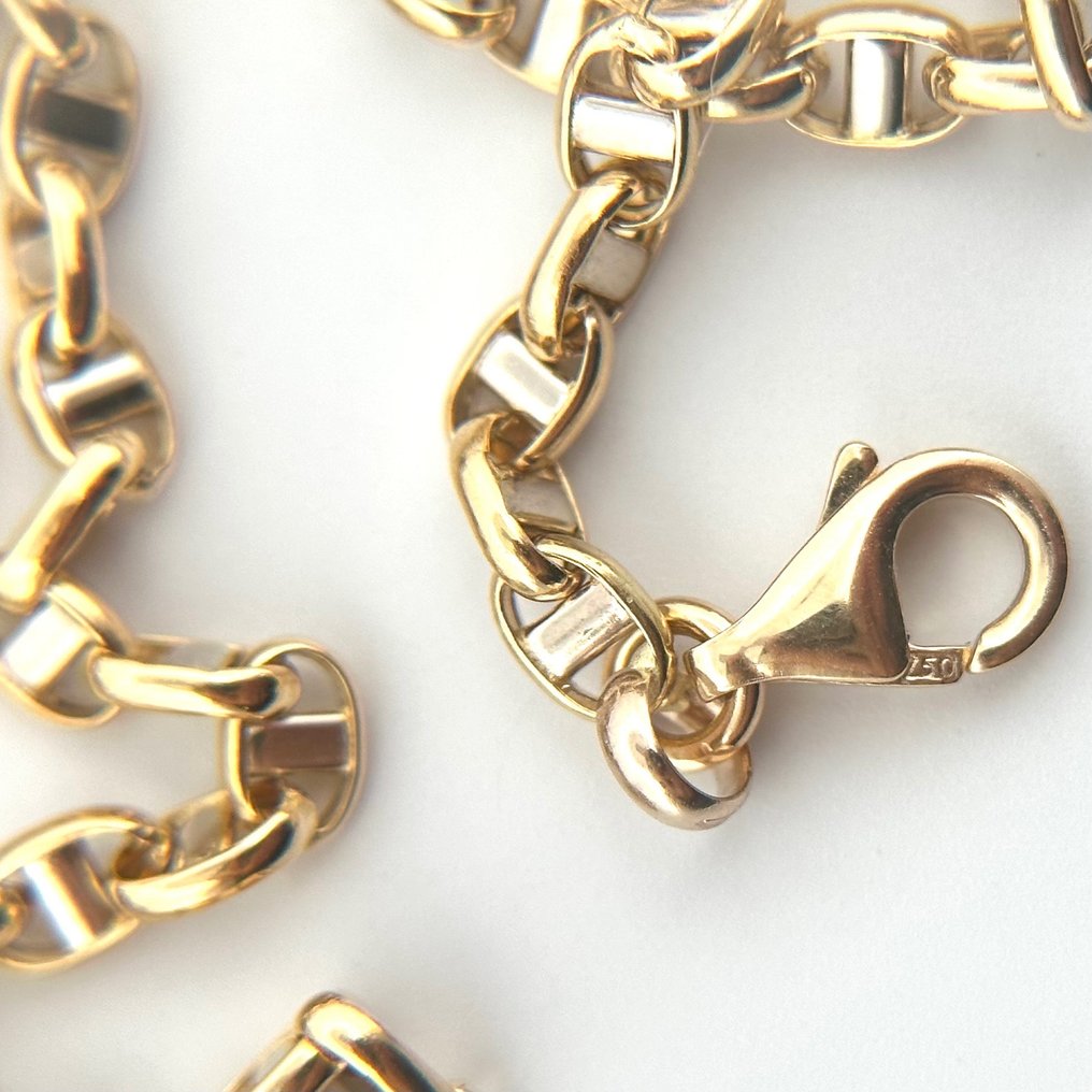 Handmade - 頸鏈 - 6.4 g - 18 克拉 白金, 黃金 #1.0