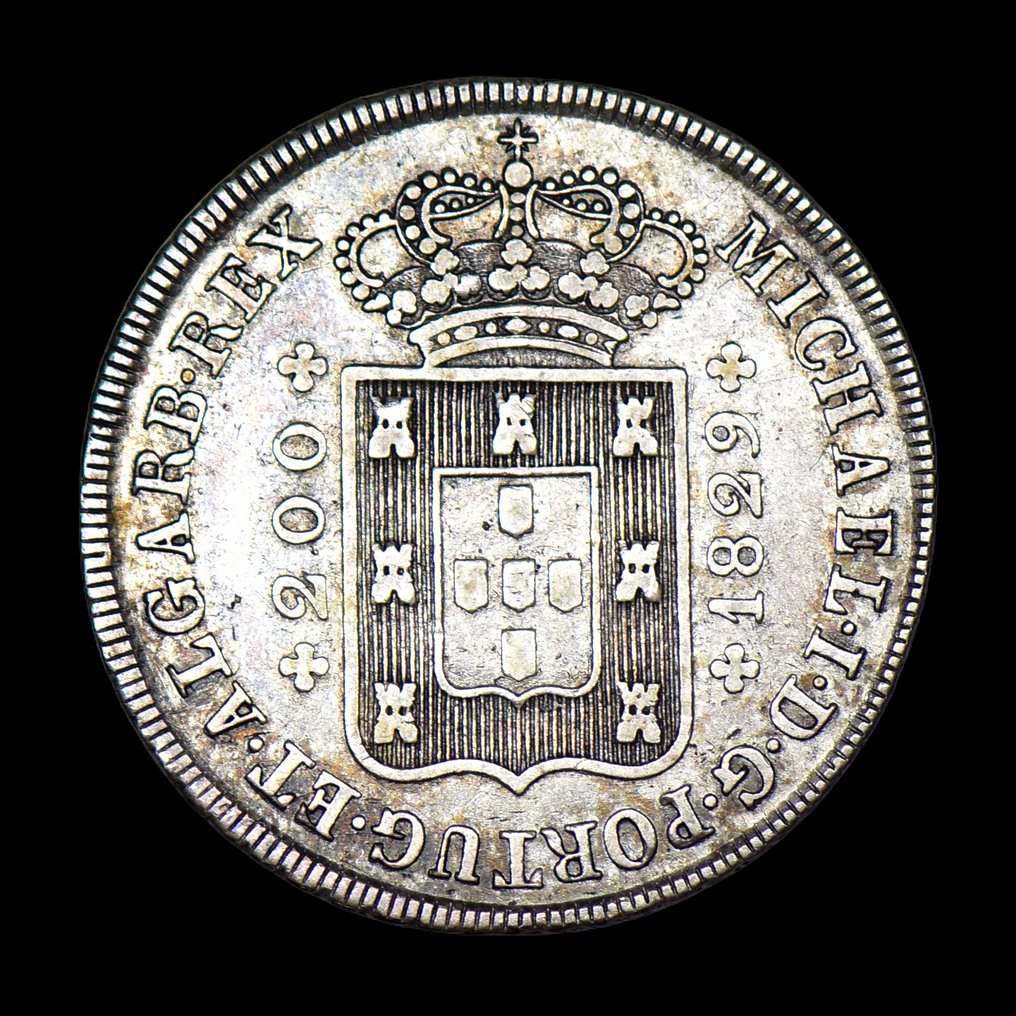 Portugalia. D. Miguel I (1828-1834). 12 Vinténs (240 Reis) 1829 - Cruz Irradiada #1.1