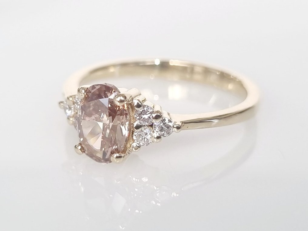 Verlovingsring Geel goud Diamant  (Natuurlijk) - Diamant #3.1
