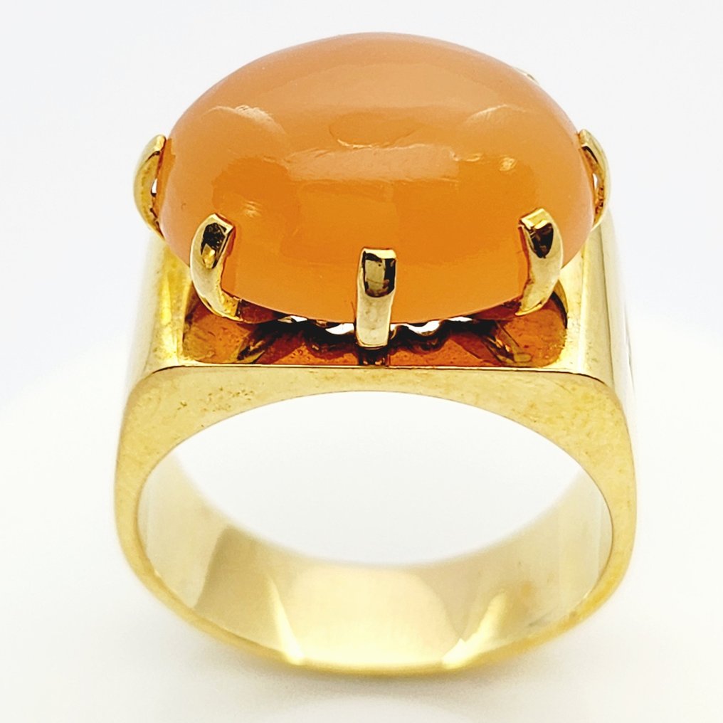 Gyűrű Sárga arany Opál - Gyémánt  #1.2