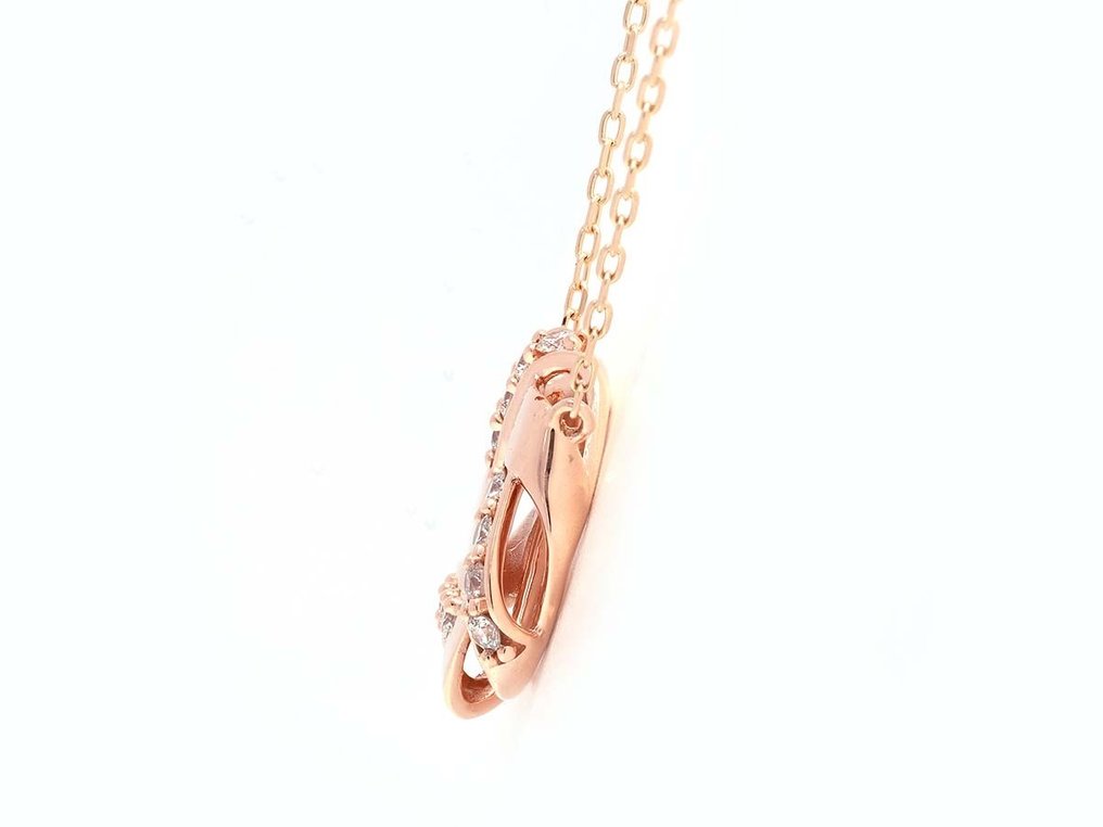 Necklace - 14 kt. Rose gold -  0.23ct. tw. Diamond  (Natural) #3.2