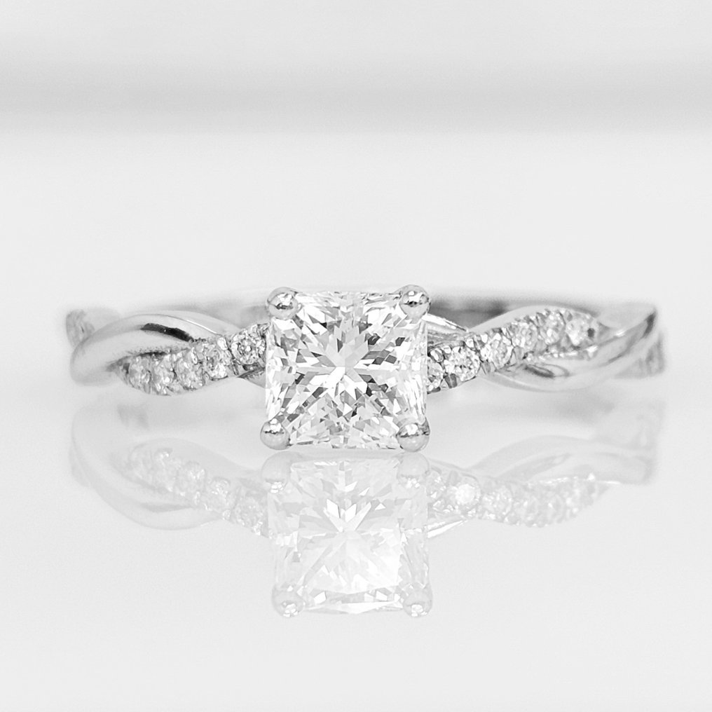 Verlobungsring Weißgold Diamant  (Natürlich) - Diamant  #3.2