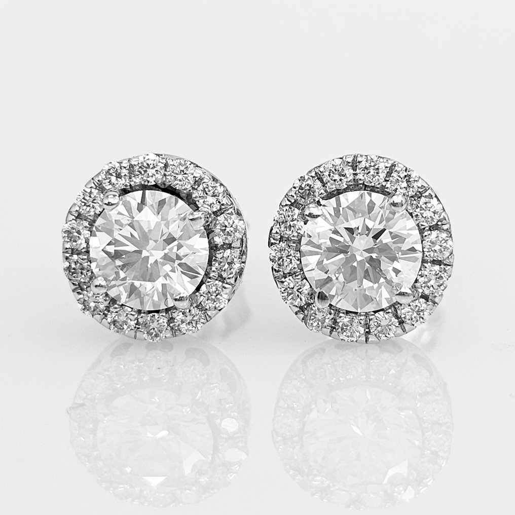 Earrings White gold Diamond  (Natural) - Diamond #3.2