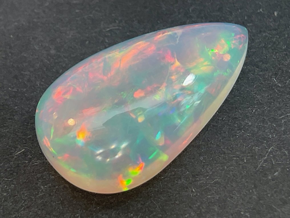 Vaaleanoranssi + värien leikki Luonnollinen opaali - 6.29 ct #2.1