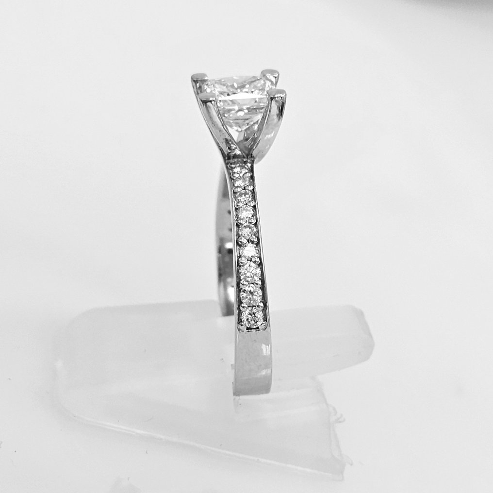 Δαχτυλίδι αρραβώνων Λευκός χρυσός Διαμάντι  (Φυσικό) - Διαμάντι #3.1