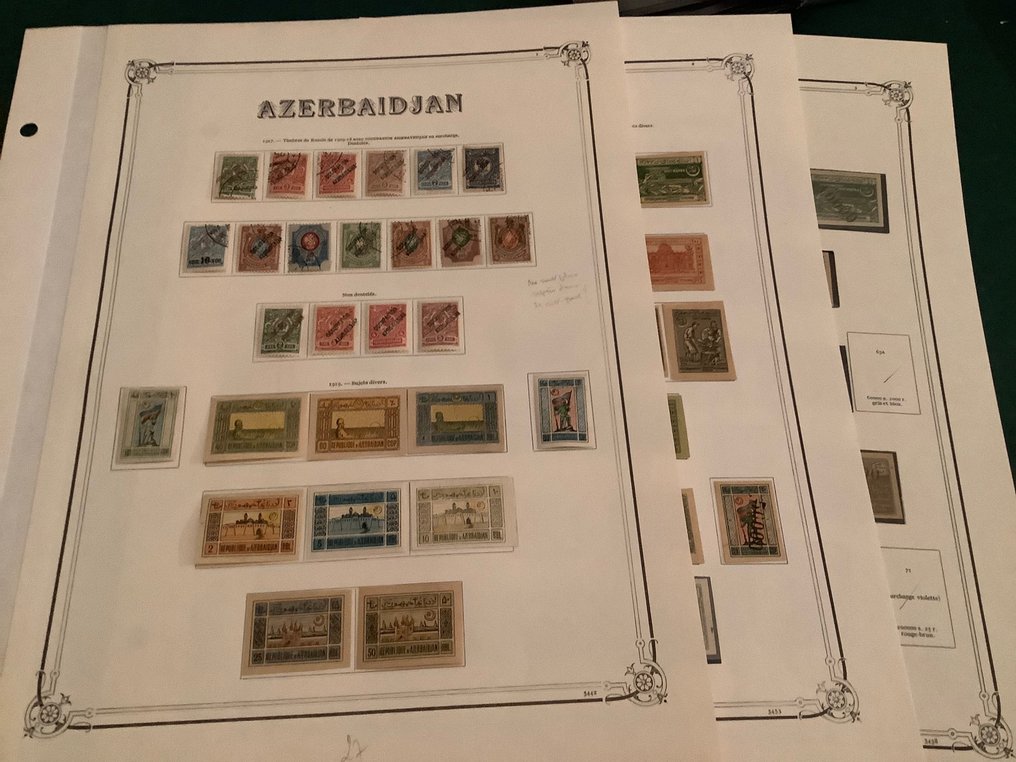 Azerbaijan 1917/1923 - Smuk samling inklusiv russiske frimærker med tryk - Yvert 1/69 #2.1
