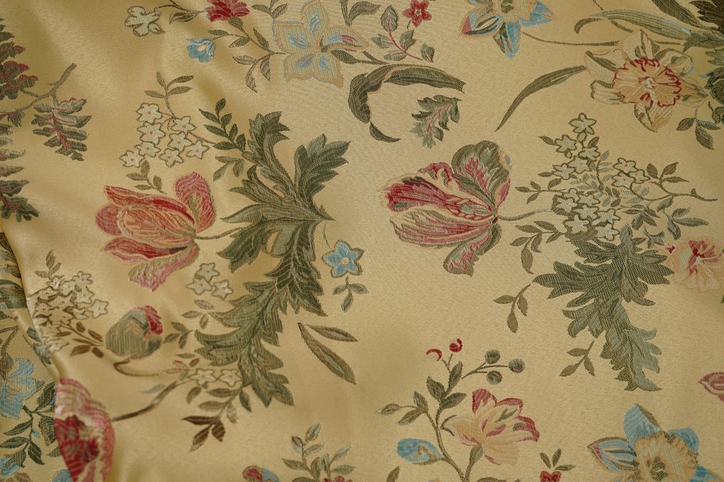 Tessuto per Tappezzeria Oro con Motivi Floreali in Stile Classico - Tessuto per tappezzeria - 300 cm - 280 cm #4.3