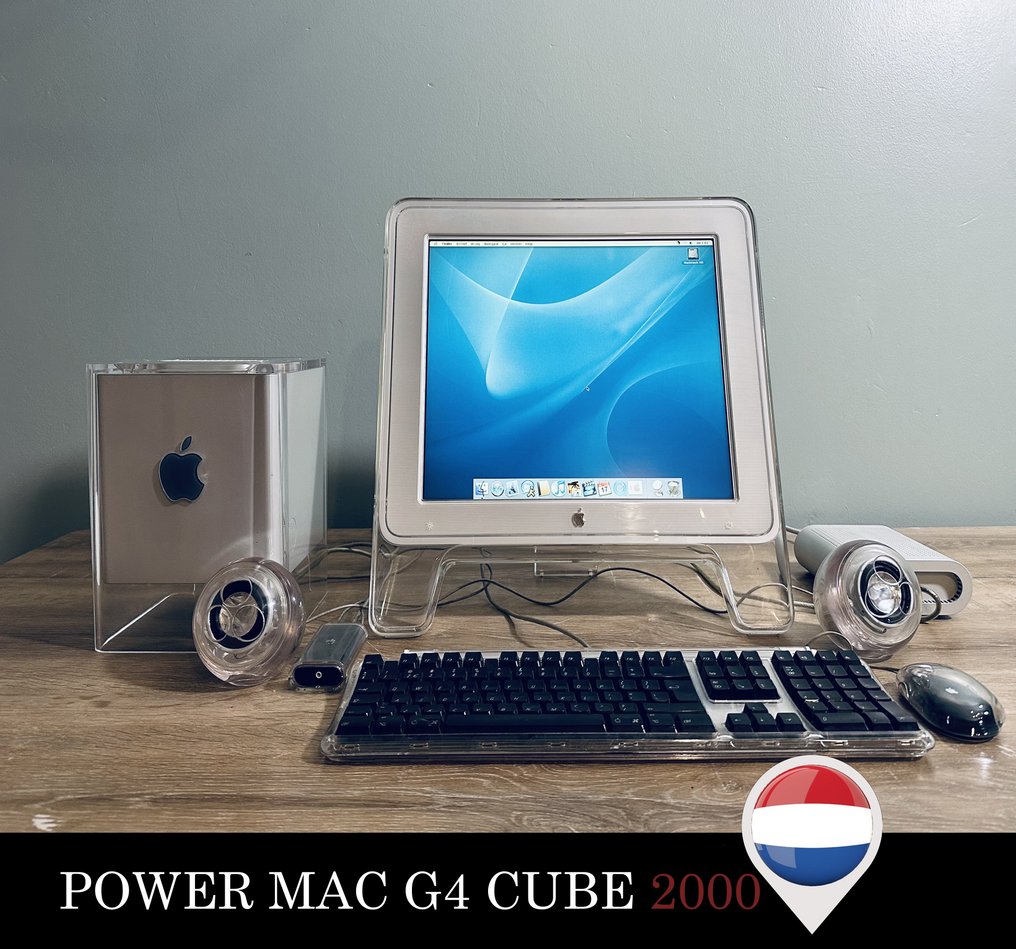 Apple Power Mac G4 Cube - COMPLETE + with the Manual and Original Software +Apple M7649 Studio Display - Macintosh - Med erstatningseske #1.1