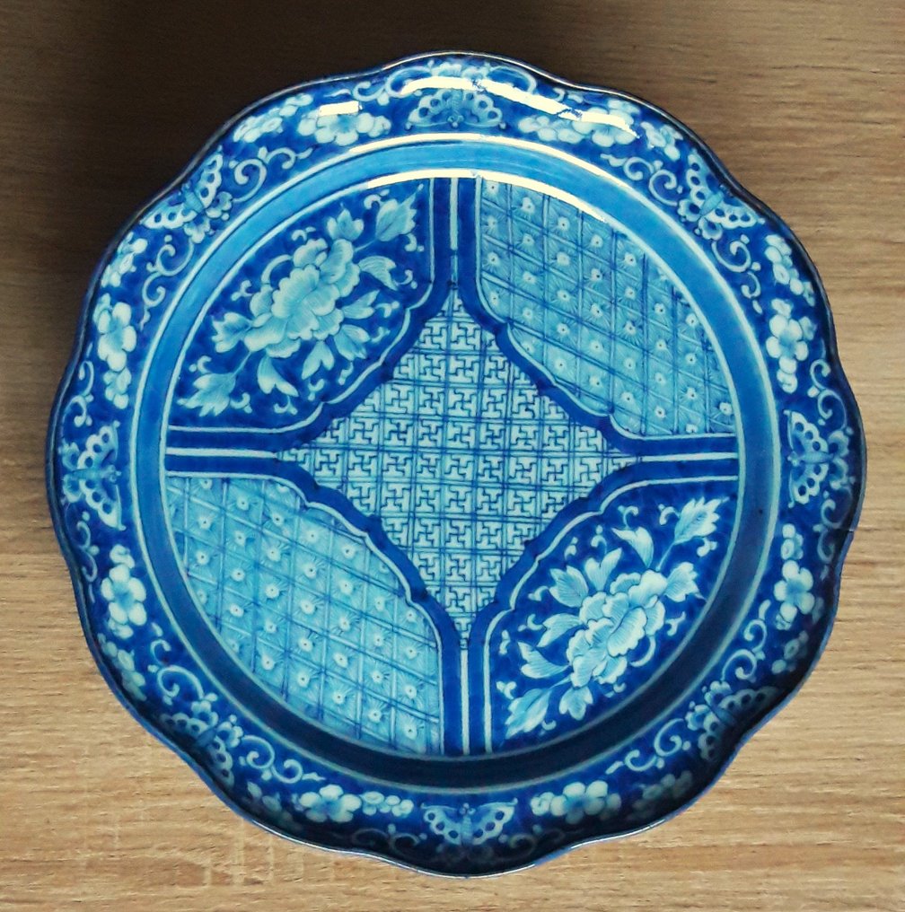 Étel - RITKA SHIRO-NUKI Ko-Imari porcelán az Aritától, kék árnyalatai. EDO 18 #1.2
