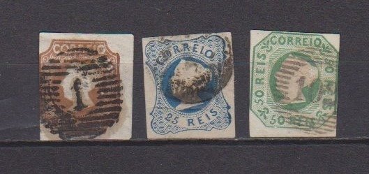 Portugal 1853/1853 - Portugal Michel 1B + 2B + 3A stamped. - Portugal Michel 1B + 2B + 3A gestempeld. #1.1