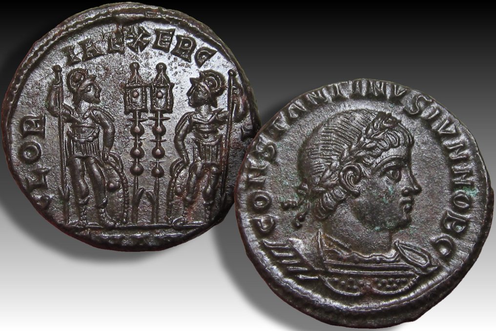 Ρωμαϊκή Αυτοκρατορία. Constantine II as Caesar under Constantine I. Follis Antioch mint circa 330-335 A.D. - mintmark SMAN? - #2.1