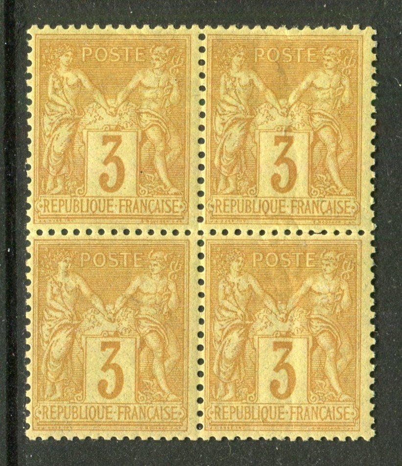 France 1878 - Superbe & Rare Bloc de quatre n° 86 Neuf ** #1.1