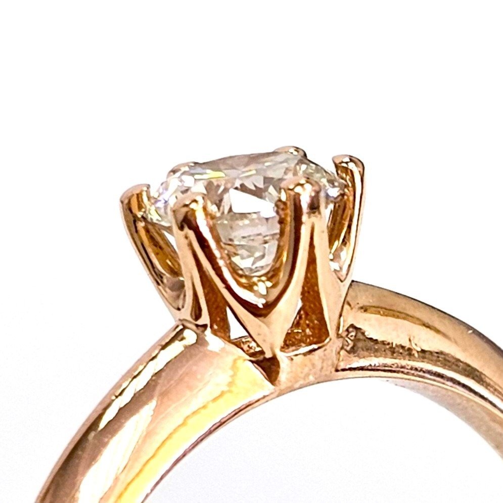 订婚戒指 玫瑰金 钻石  (天然) #3.2