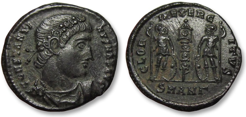 Romarriket. Constantine I (AD 306-337). Follis Antioch mint, 3rd officina 334-335 A.D. - mintmark SMANΓ - #2.1