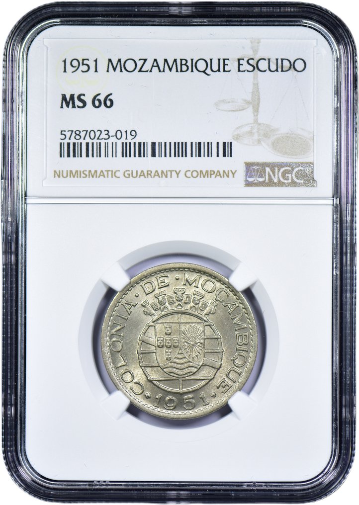 Portuguese Mozambique. Republic. 1 Escudo 1951 - NGC - MS 66 #2.1