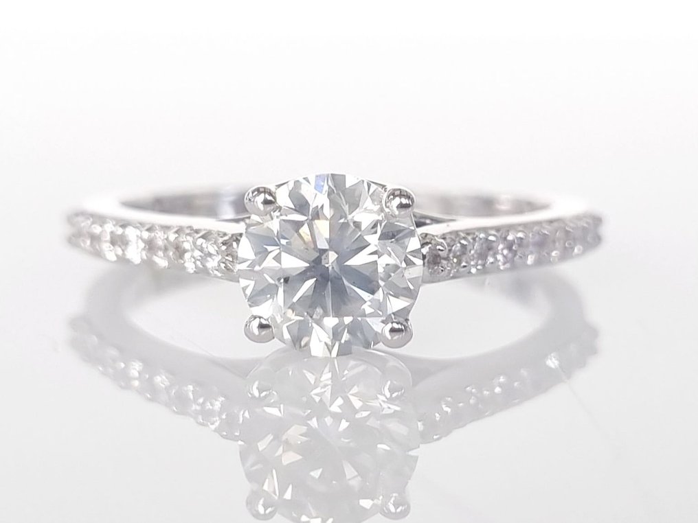 Anello di fidanzamento Oro bianco Diamante  (Naturale)  #1.1