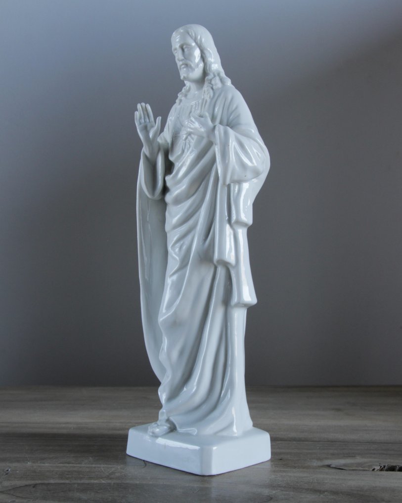Figur - Jezus met Heilig Hart - Porselen #1.2