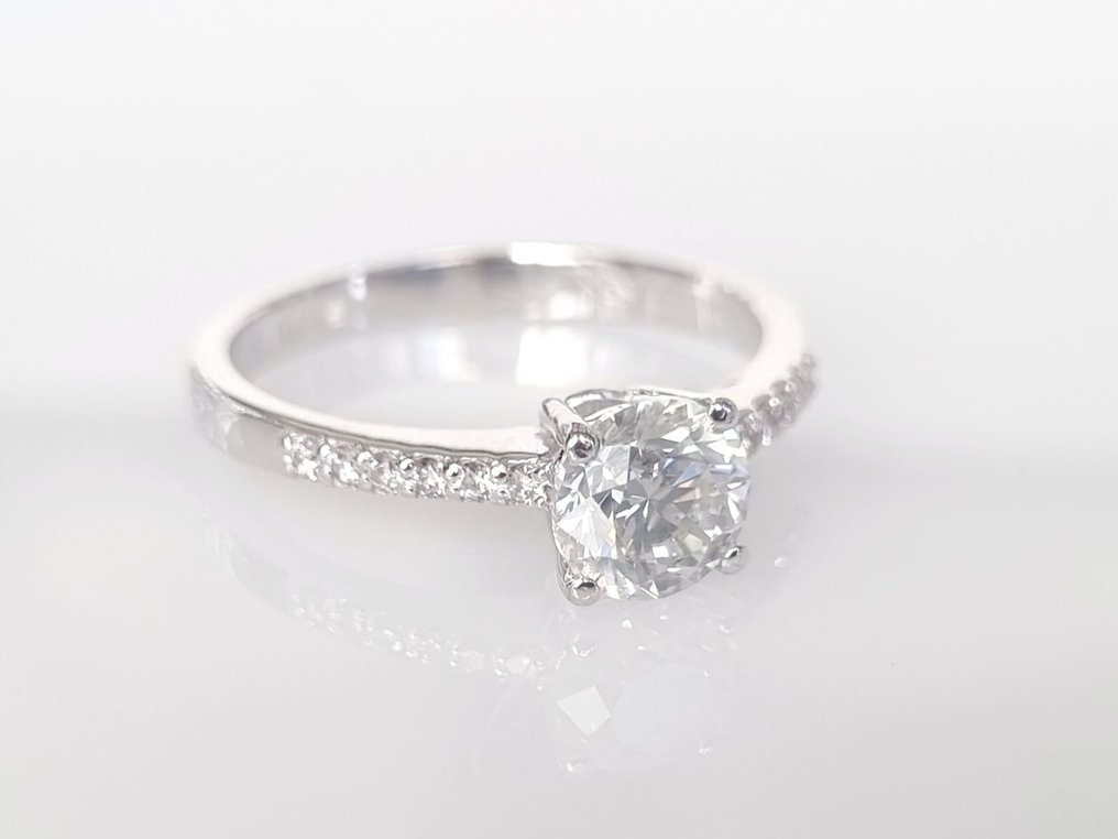 Verlovingsring Witgoud Diamant  (Natuurlijk) #3.2