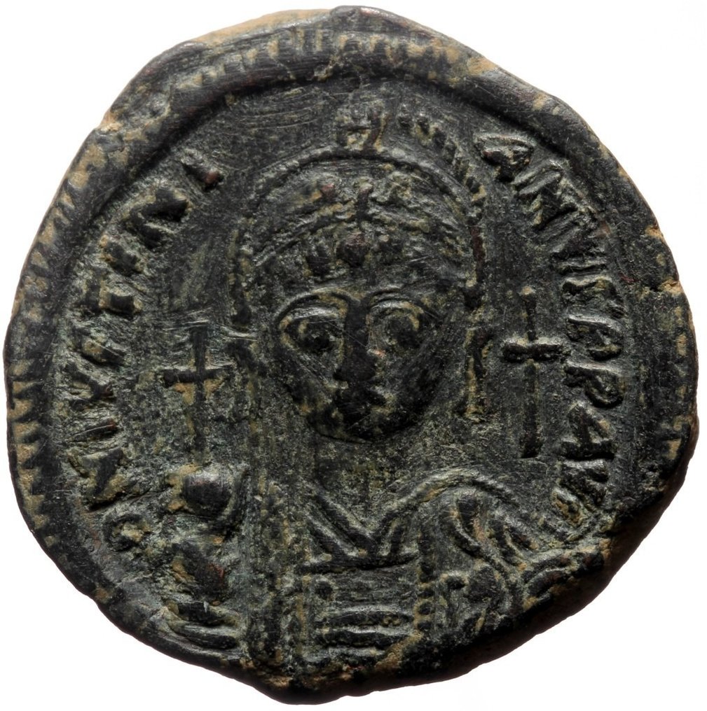 罗马帝国. 查士丁尼一世（ 527-565）. Follis #1.2