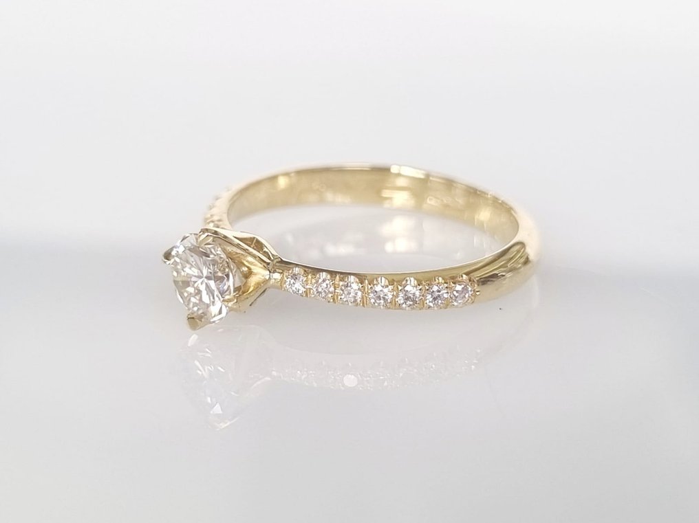 訂婚戒指 黃金 鉆石  (天然) #2.2