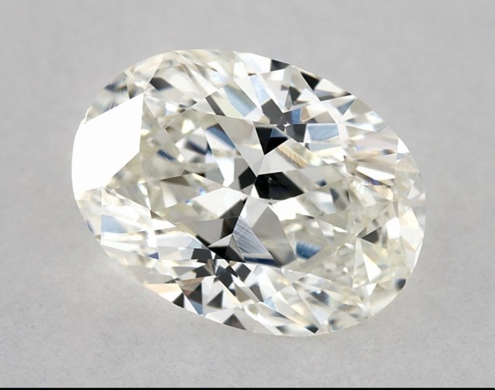 1 pcs 鑽石  (天然)  - 1.04 ct - 橢圓形 - H(次於白色的有色鑽石) - VVS2 - 國際寶石學院（International Gemological Institute (IGI)） #1.1