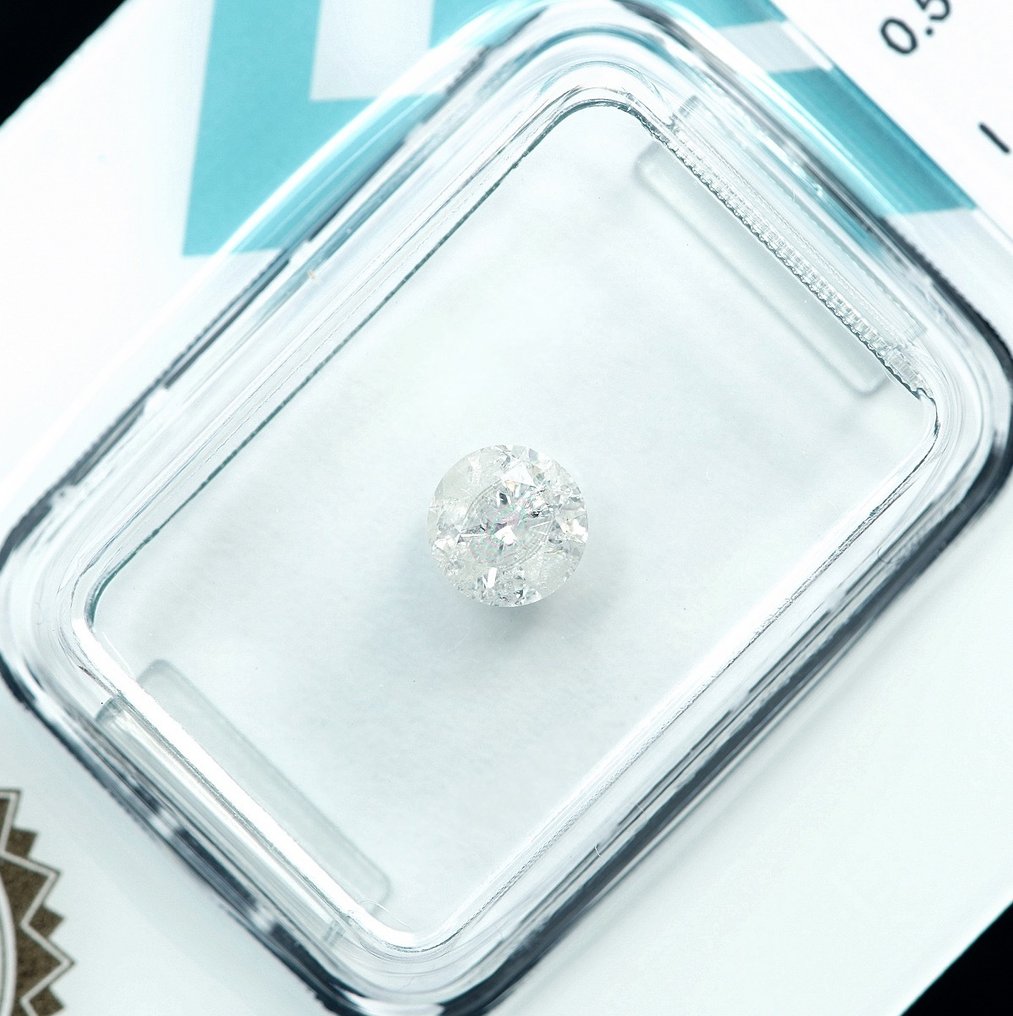 No reserve price - 1 pcs Diamond  (Natural)  - 0.51 ct - I - I3 - International Gemological Institute (IGI) #4.3