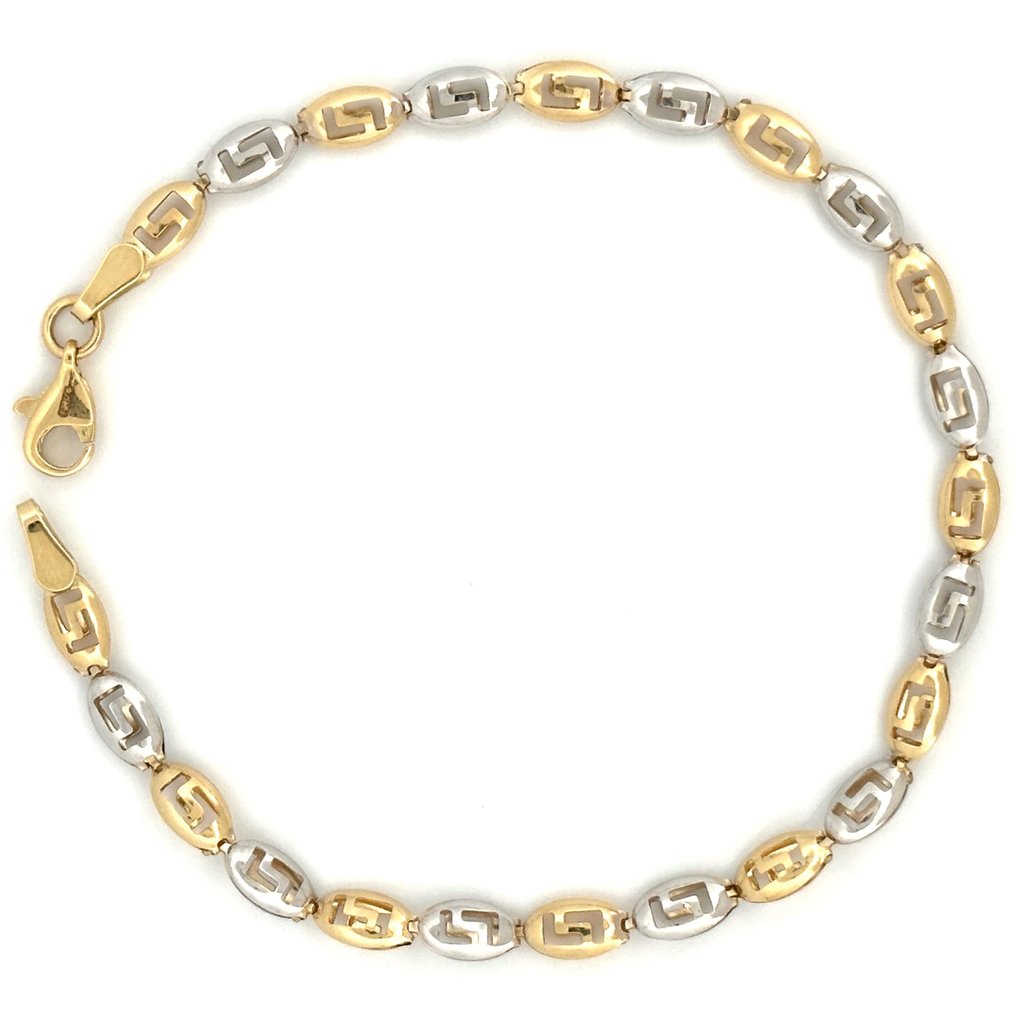 Bracciale 18kt - 3,2 gr - 19 cm - Bracelet - 18 kt. White gold, Yellow gold #2.1
